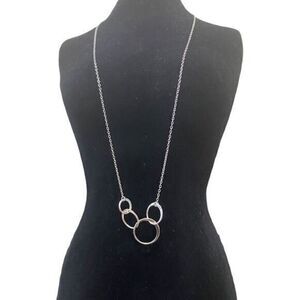 Sterling Silver 925 Circle 9” Necklace